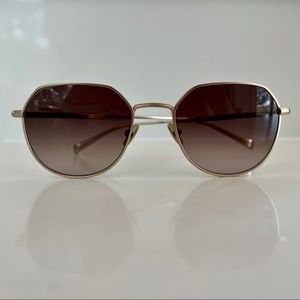 Raen Satin Rose Gold w/ Plum (purple) Gradient Lenses Sunglasses - Metal frame